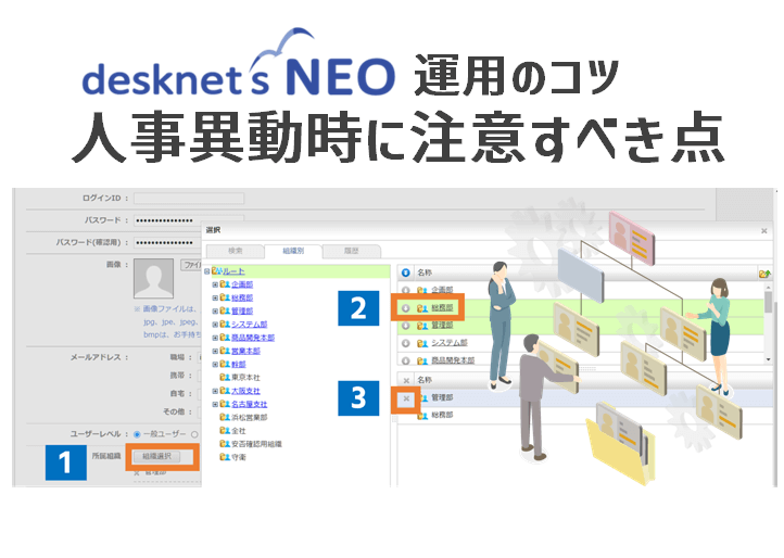 【desknet’s NEO 運用のコツ】人事異動時に注意すべき点