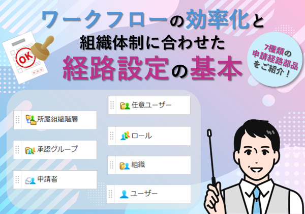 ワークフローの効率化と組織体制に合わせた経路設定の基本